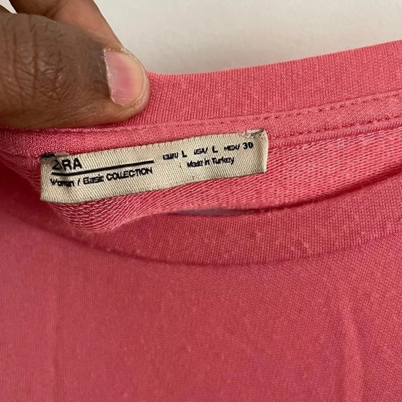 ZARA SHIFT DUST PINK DRESS  SCOOP NECK L - Picture 7 of 7